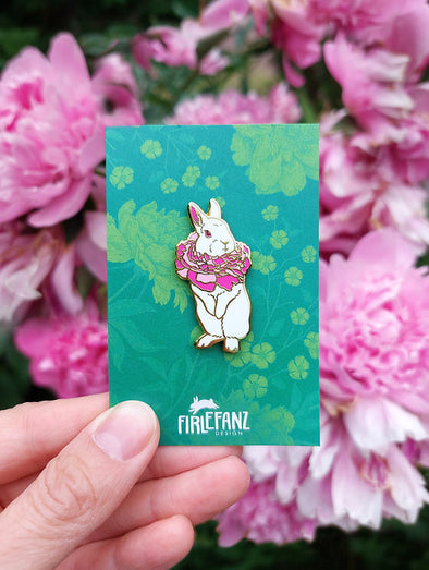 Pins "Flower bunnies" © Firlefanz Design (Peony)