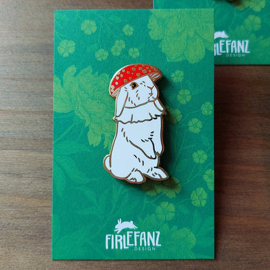 Pins "Flower bunnies" © Firlefanz Design (Mushroom)