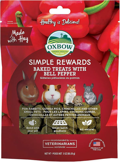 Oxbow Simple Rewards Baked Treats with Bell Pepper