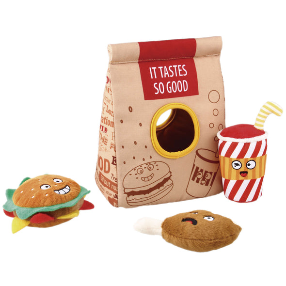 Brinquedo Bolsa Fast-Food Hiden Seek GiGwi (23 cm)