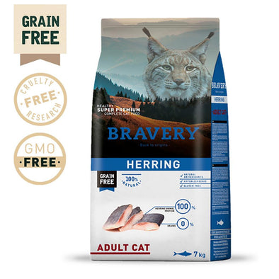 BRAVERY HERRING (ARENQUE) ADULT CAT (GRAIN FREE)