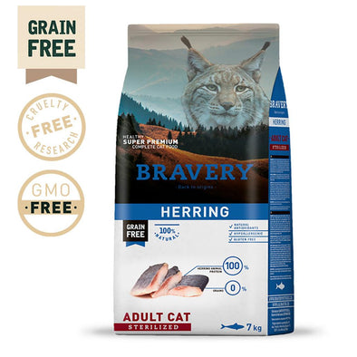 BRAVERY HERRING (ARENQUE) ADULT CAT STERILIZED (GRAIN FREE)