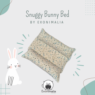 Snuggy Bunny Bed (Flowers Blues) Small