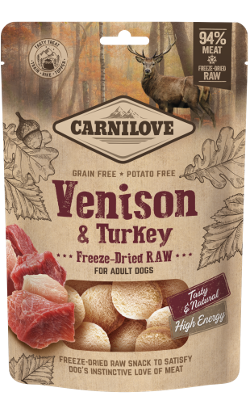 Carnilove Dog Freeze-dried Raw Snacks Venison & Turkey | 60 g