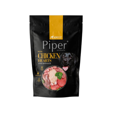 Piper Dog with Chicken Hearts and Spinach