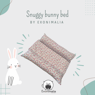 Snuggy Bunny Bed (Flowers Red&Blue)