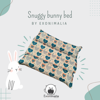 Snuggy Bunny Bed (Hearts) Small