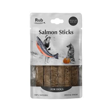 Rub Stick Dental de Salmão para Cães 100g - Regular Size 2x2