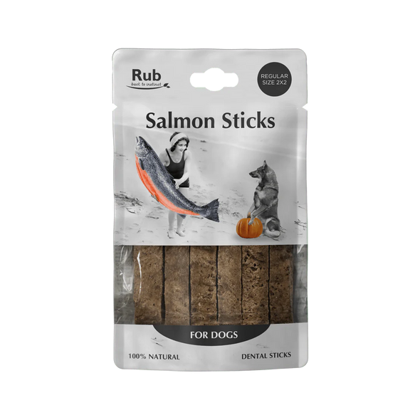 Rub Stick Dental de Salmão para Cães 100g - Regular Size 2x2