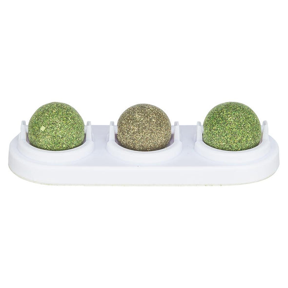 SUPORTE COM 3 BOLAS (2 CATNIP + 1 MATATABI)