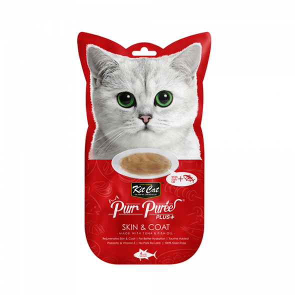 Purr Puree Plus+ Tuna & Fish Oil (Skin & Coat) 4x15g