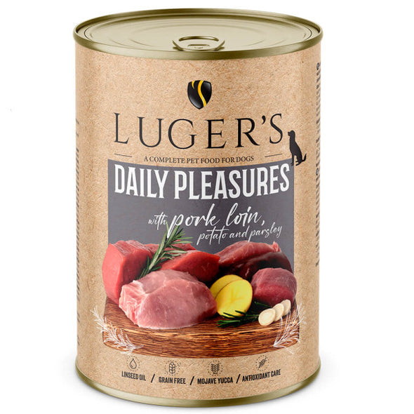 Luger's Daily Pleasures - Alimento húmido para cão adulto - Lombo de porco, batata e salsa 400g