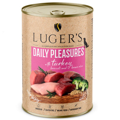 Luger's Daily Pleasures - Alimento húmido para cão adulto - Peru, brócolos e arroz integral 400g