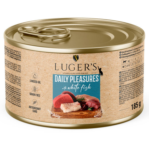 Luger's Daily Pleasures - Alimento húmido para gato adulto - Peixe branco 185g