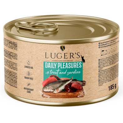 Luger's Daily Pleasures - Alimento húmido para gato adulto - Truta e sardinha 185g