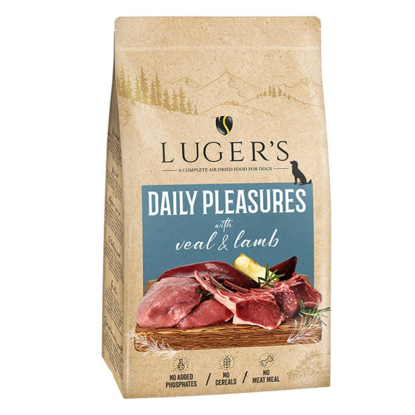 Luger's Daily Pleasures - Ração seca para cão adulto - Vitela e Cordeiro 9kg