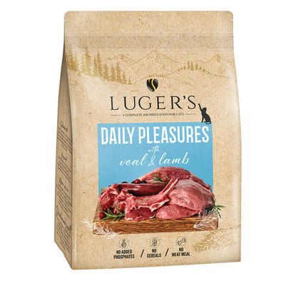 Luger's Daily Pleasures - Ração seca para gato adulto - Vitela e Cordeiro 1kg