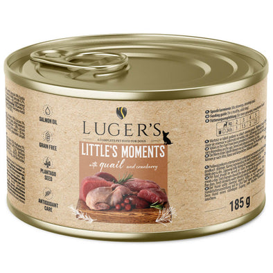 Luger's Little's Moments - Alimento húmido para cão adulto mini - Codorniz e arandos 185g