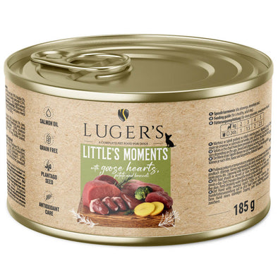 Luger's Little's Moments - Alimento húmido para cão adulto mini - Coração de ganso, batata e brócolosl 185g