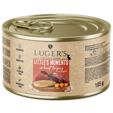 Luger's Little's Moments - Alimento húmido para cão adulto mini - Tripa de vaca e abóbora 185g