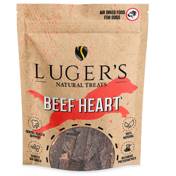 Luger's Natural Treats - Snack para cão - Coração de vaca 100g