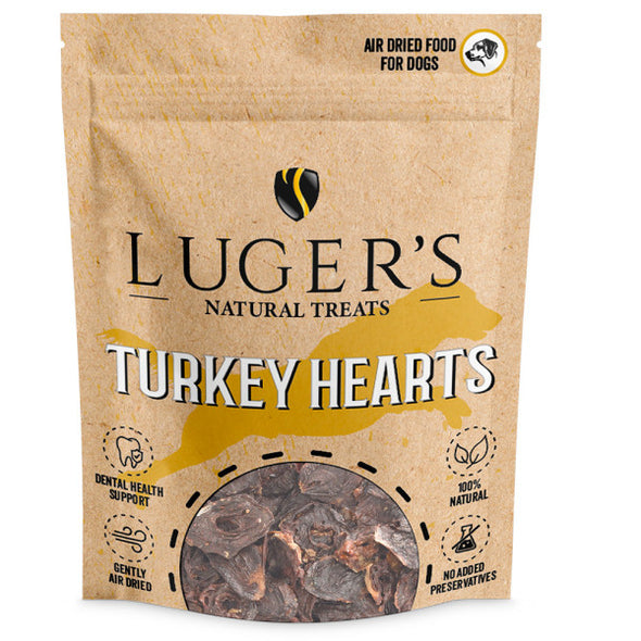 Luger's Natural Treats - Snack para cão - Corações de peruLuger's Natural Treats - Snack para cão - Corações de peru 150g