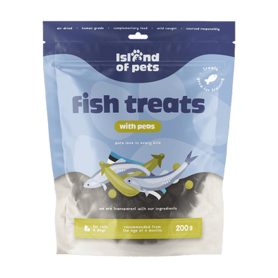 Island of Pets Snacks de Peixe com Ervilhas