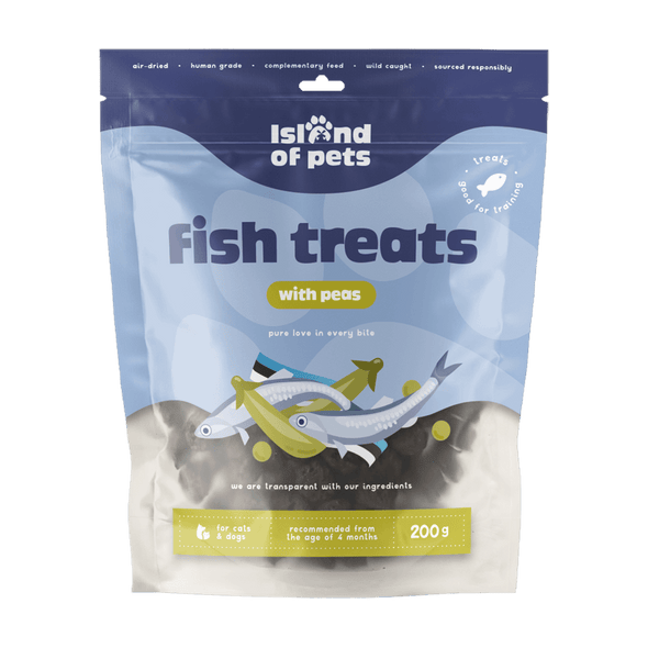 Island of Pets Snacks de Peixe com Ervilhas