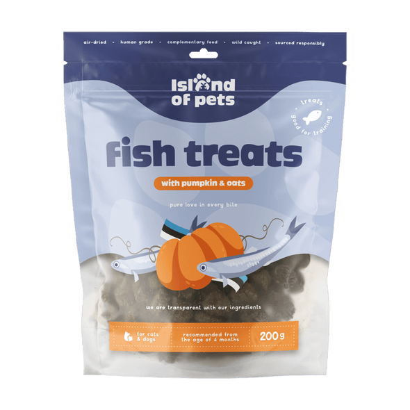 Island of Pets Snacks de Peixe com Abobora e Aveia