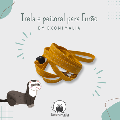 Peitoral + Trela para furão (Yellow)
