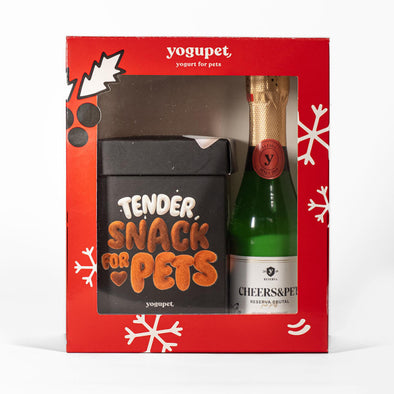 Yogupet - Caixa de Natal com Champanhe + Caixa de Snacks Macios