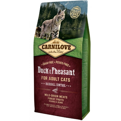 Carnilove Duck & Pheasent Adult Cat (Hairball Control)