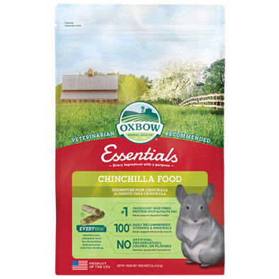 Oxbow Essentials Chinchila Food (1.36kg, 4.54kg e 11.34kg)