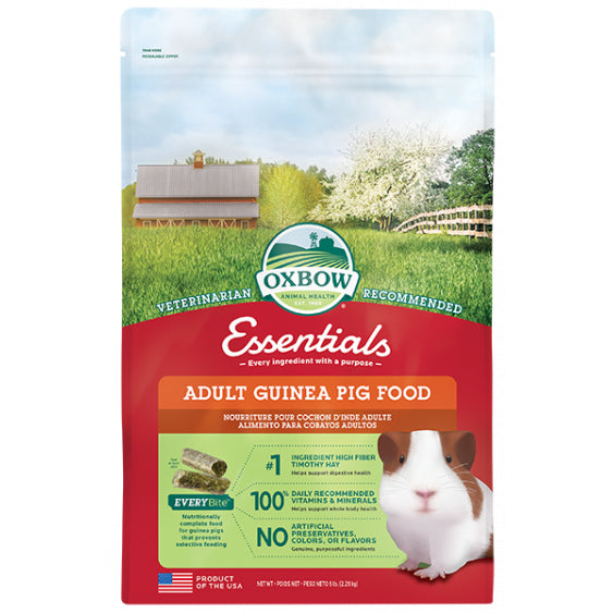 Oxbow Essentials Guinea Pig Adult Food (2.25kg, 4.54kg e 11.34kg)