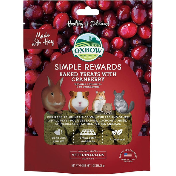 Oxbow Simple Rewards Baked Treats with Cranberry 60gr