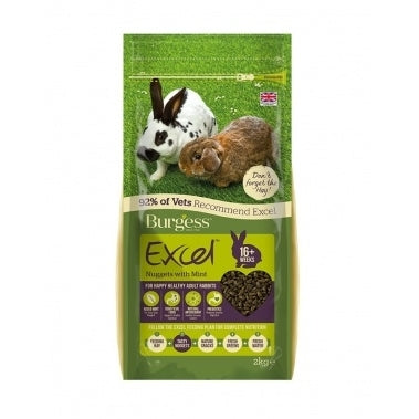 Burgess Excel Adult Rabbit Mint 1.5kg, 3kg e 10kg