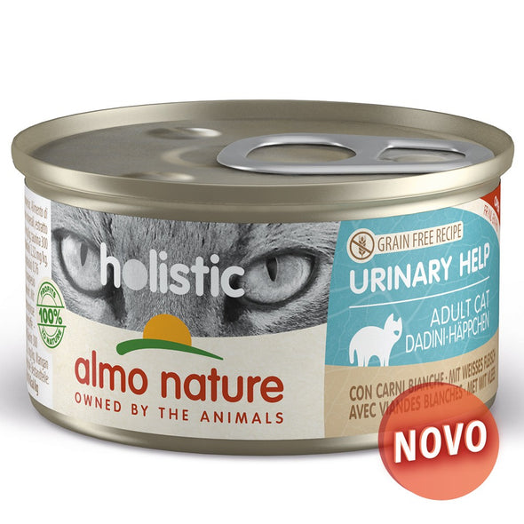 "ALMO NATURE" CAT HOLISTIC URINARY - CARNES BRANCAS (85 GR) - 24 UN.