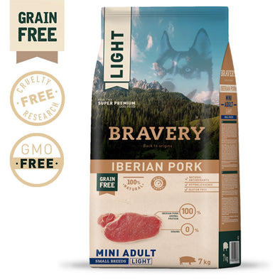 BRAVERY IBERIAN PORK ADULT MINI-SMALL "LIGHT" (GRAIN FREE)