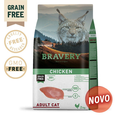 BRAVERY CHICKEN ADULT CAT (GRAIN FREE)(2kg ou 7kg)