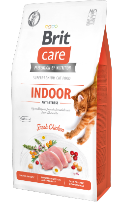Brit Care Cat Grain-Free Indoor Anti-Stress | Chicken & Peas | 2 kg