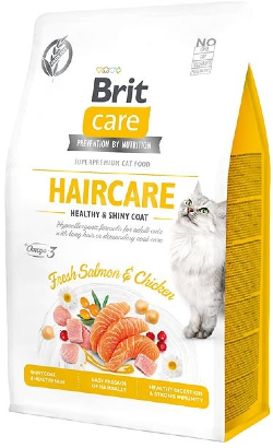 Brit Care Cat Grain Free Haircare Healthy & Skin Coat | Salmon & Chicken (400gr e 2kg)