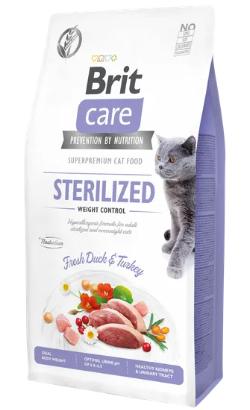 Brit Care Cat Grain Free Sterilized Weight Control | Duck & Turkey | (400gr, 2kg e 7kg)