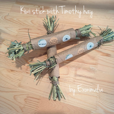Kiwi stick with Timothy hay