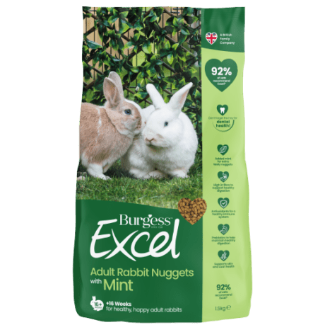 Burgess Excel Adult Rabbit Mint 1.5kg, 3kg e 10kg
