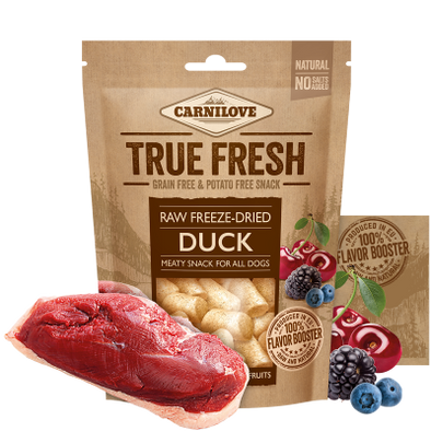 Carnilove True Fresh Raw Freeze-dried Duck with Red Fruits | 40 g (Validade 10-2023)