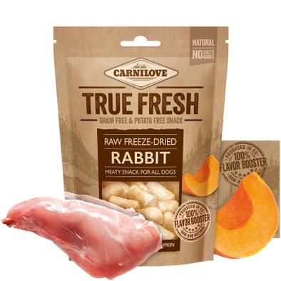 Carnilove True Fresh Raw Freeze-dried Rabbit with Pumpkin | 40 g (validade 10-2023)