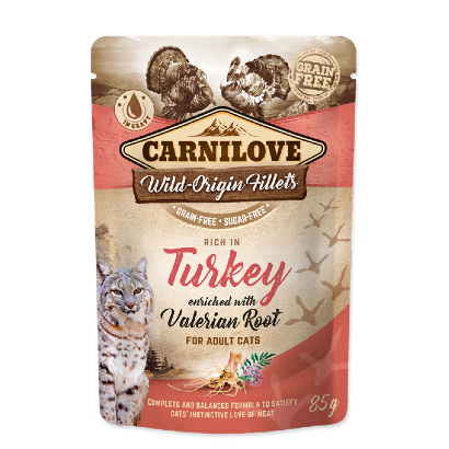 Carnilove Cat Turkey with Valerian Root | Wet (Saqueta) | 85 g