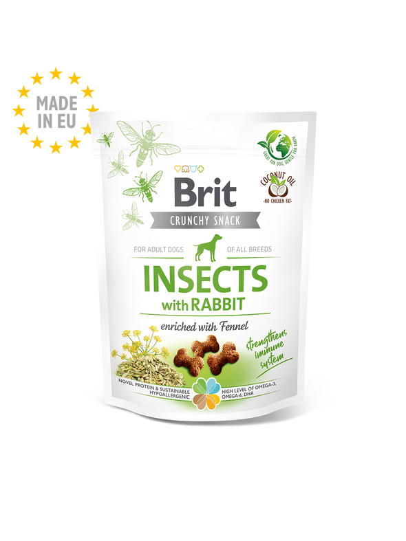 Brit Care Crunchy Cracker. Insects with Rabbit enriched with Fennel