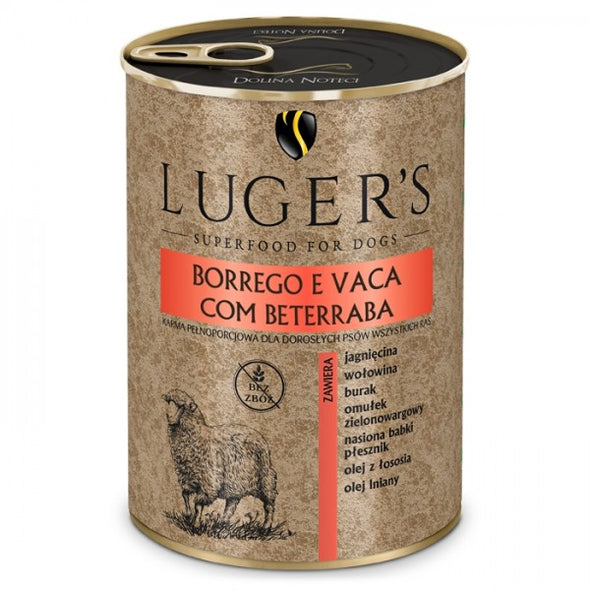 Luger's Húmida Cão - Borrego E Vaca Com Beterraba