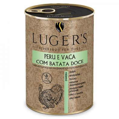 Luger's Húmida Cão - Peru E Vaca Com Batata Doce